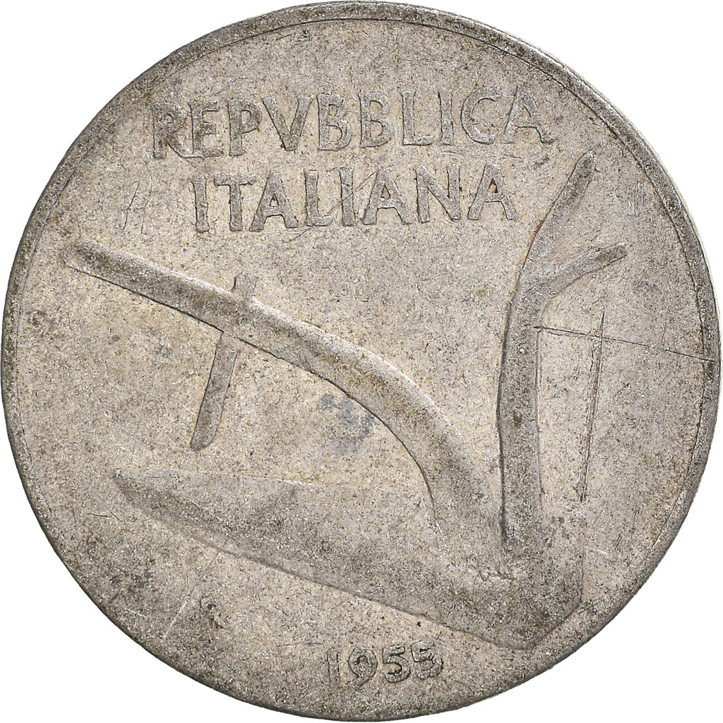 Münze, Italien, 10 Lire, 1955