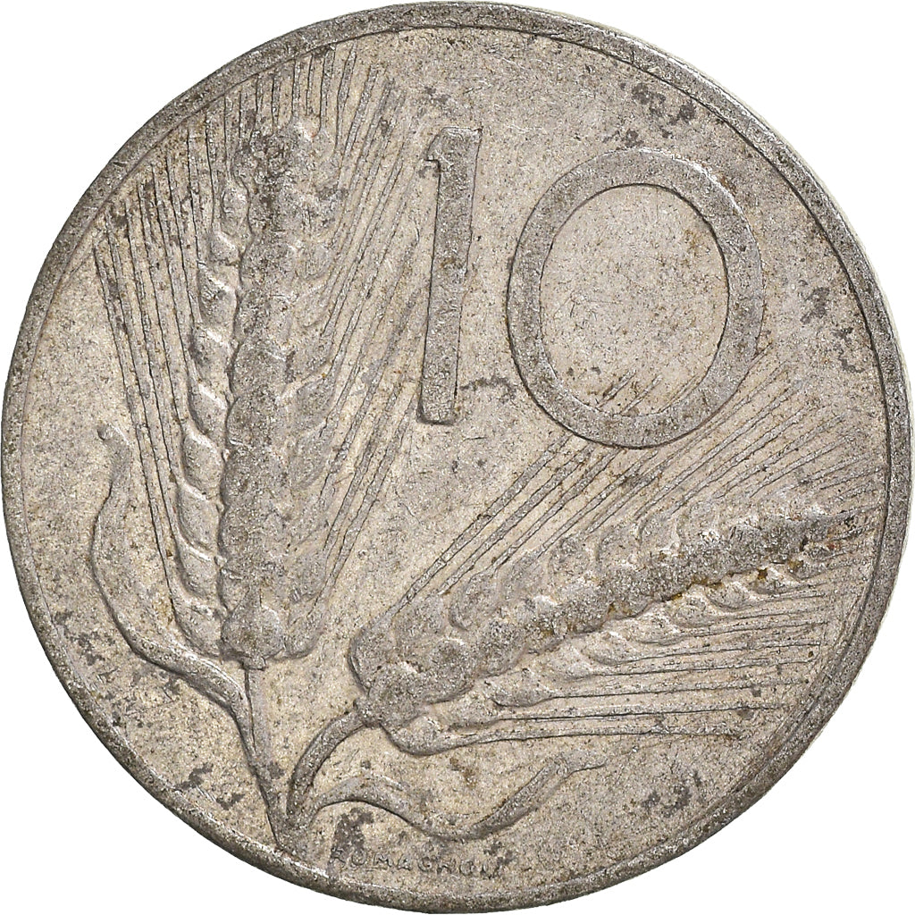 Münze, Italien, 10 Lire, 1955