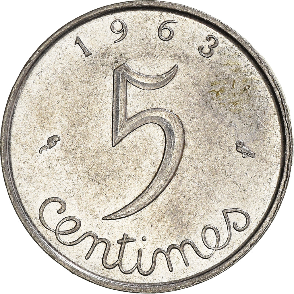 Moneta, Francia, 5 Centimes, 1963