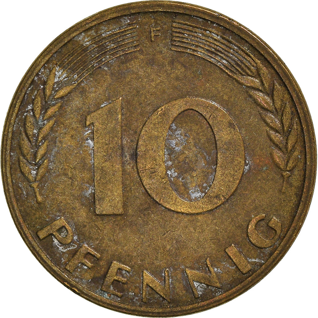Moeda, ALEMANHA - REPÚBLICA FEDERAL, 10 Pfennig, 1950