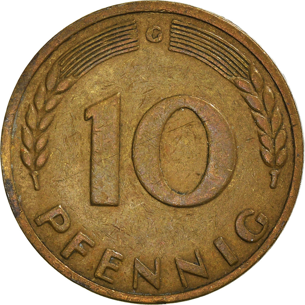 Moneta, GERMANIA - REPUBBLICA FEDERALE, 10 Pfennig, 1950