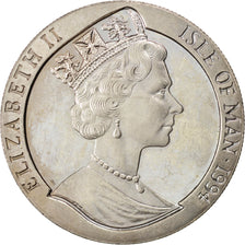 ISLE OF MAN, Crown, 1994, Pobjoy Mint, KM #406, MS(63), Copper-Nickel, 38.5,...