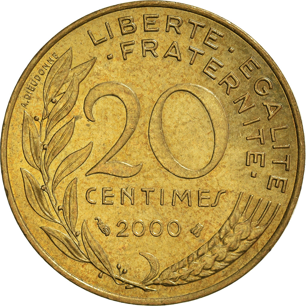 Münze, Frankreich, 20 Centimes, 2000