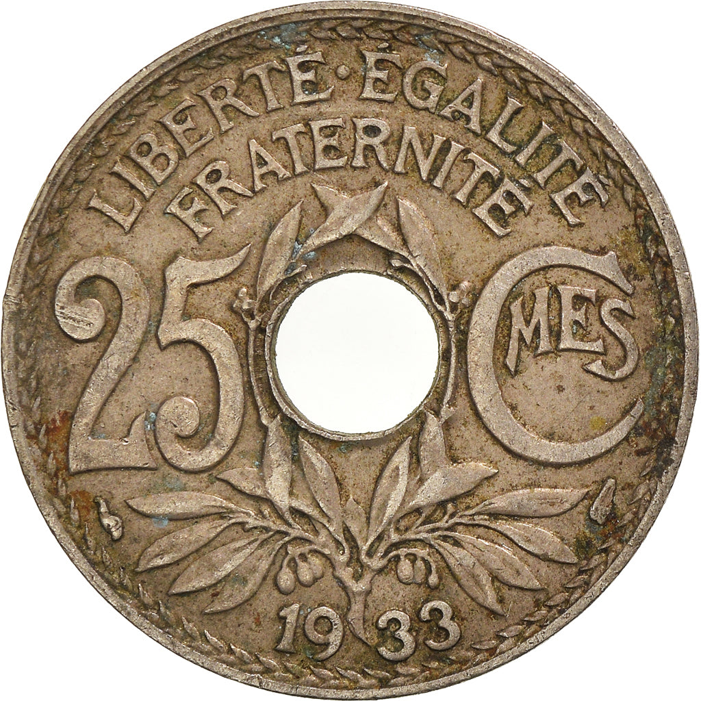 Moneta, Francia, 25 Centimes, 1933