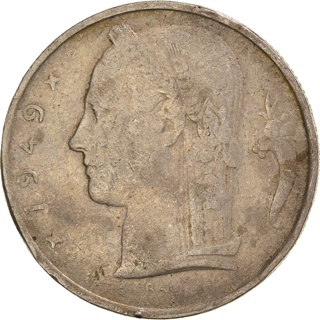Moneda, Bélgica, 5 Francs, 5 Frank, 1949