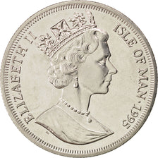 ISLE OF MAN, Crown, 1995, Pobjoy Mint, KM #538, MS(63), Copper-Nickel, 38.5,...