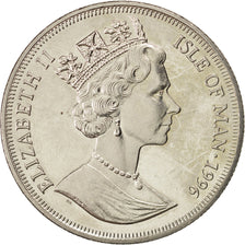 ISLE OF MAN, Crown, 1996, Pobjoy Mint, KM #612, MS(63), Copper-Nickel, 38.5,...