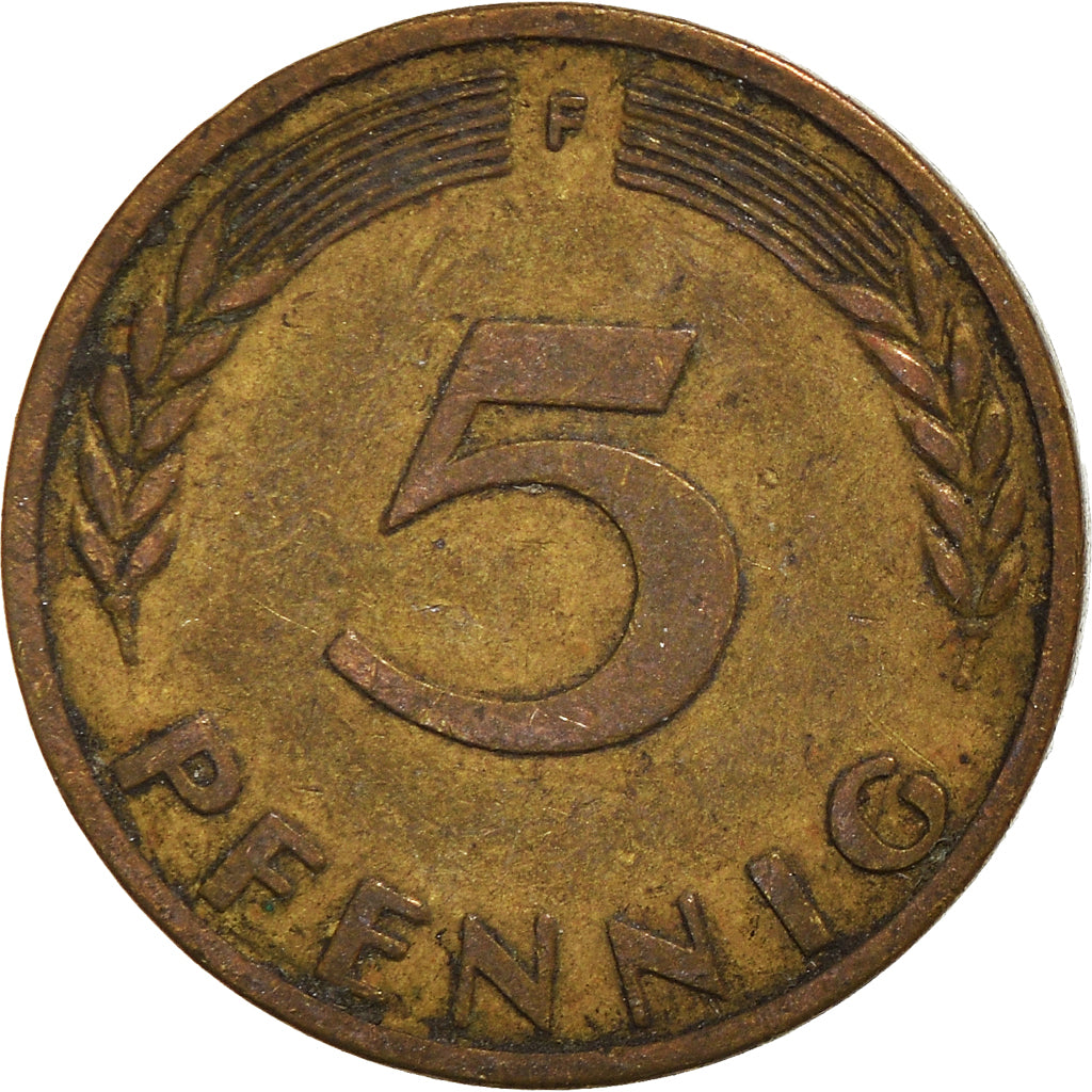 Moneta, GERMANIA - REPUBBLICA FEDERALE, 5 Pfennig, 1950