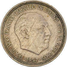 Moeda, Espanha, 5 Pesetas, 1957 (58)