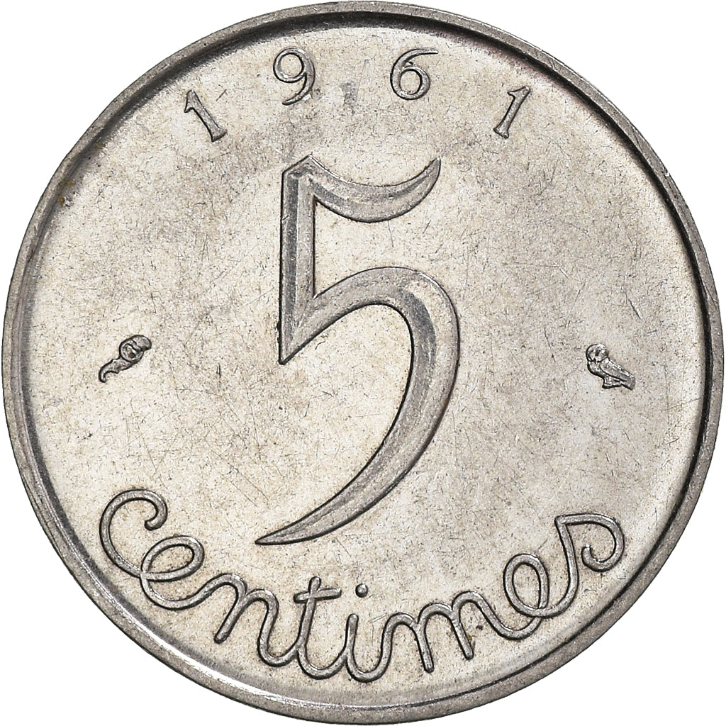 Moneta, Francia, 5 Centimes, 1961