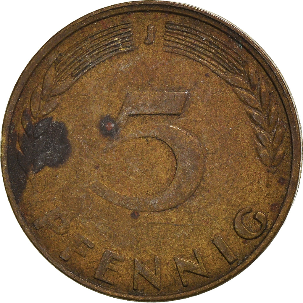 Moneda, ALEMANIA - REPÚBLICA FEDERAL, 5 Pfennig, 1949