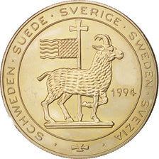SWEDEN, 5 ECU, 1994, Chi, KM #17, MS(63), Copper-Nickel, 38.6, 26.42