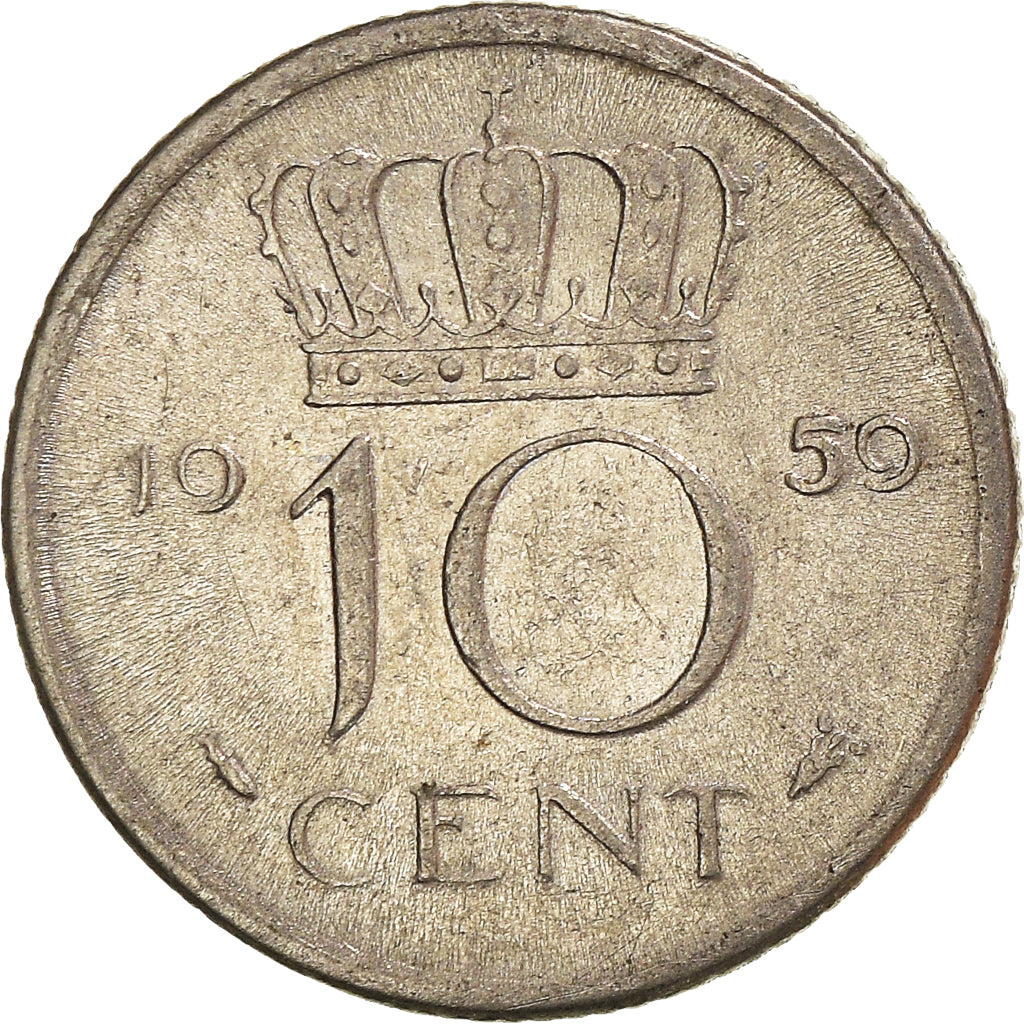 Münze, Niederlande, 10 Cents, 1959