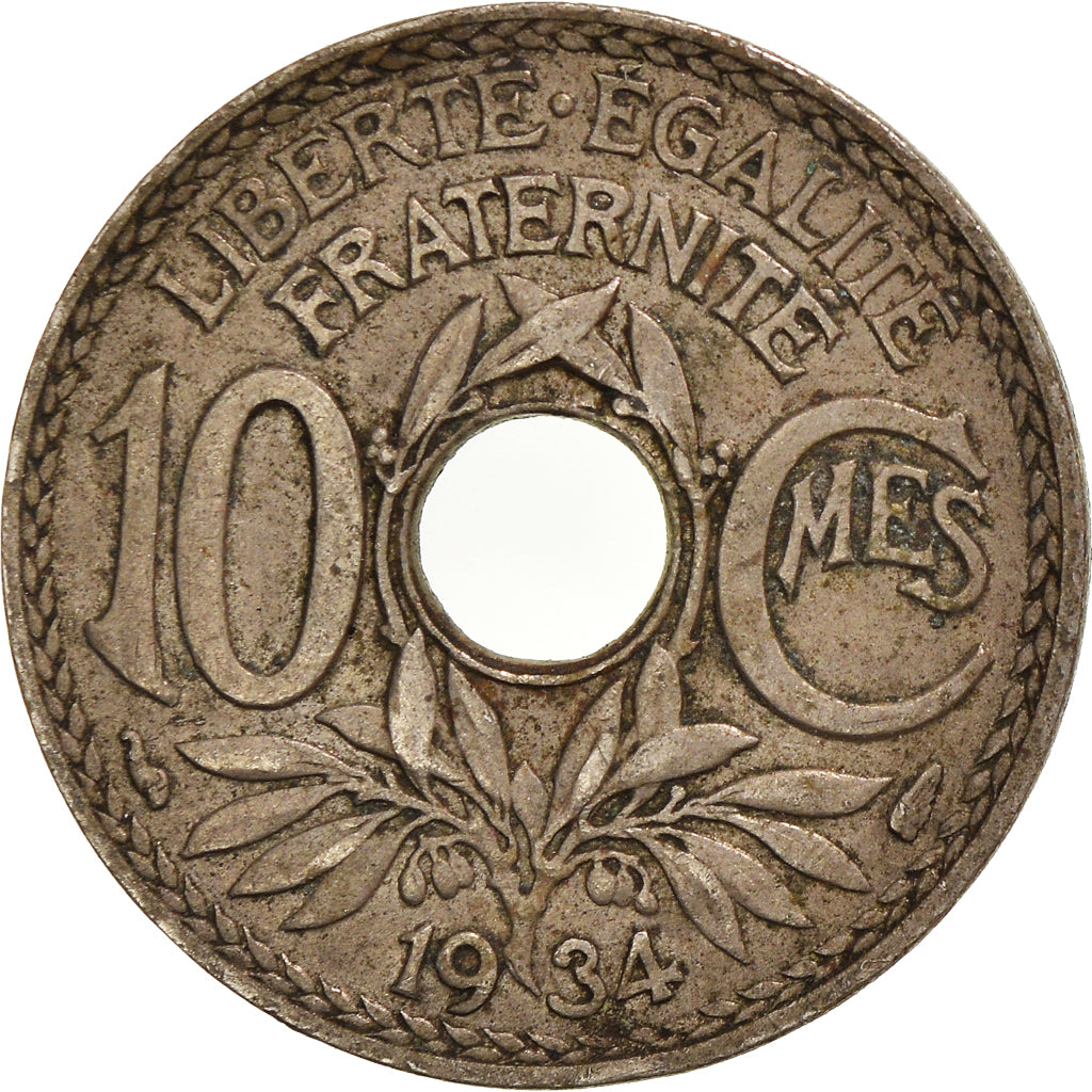 Munten, Frankrijk, 10 Centimes, 1934