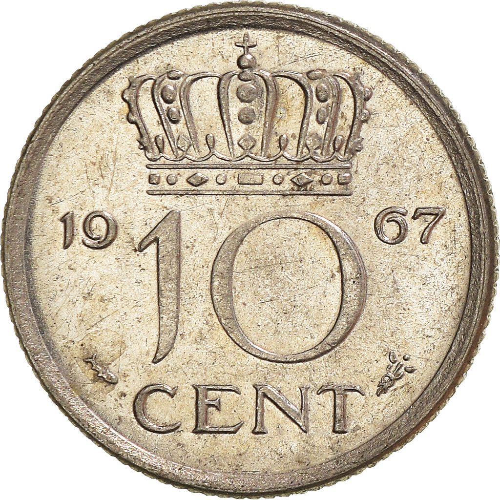 Münze, Niederlande, 10 Cents, 1967