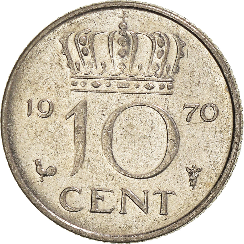 Münze, Niederlande, 10 Cents, 1970