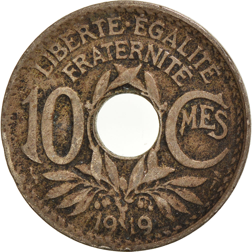 Coin, France, 10 Centimes, 1919