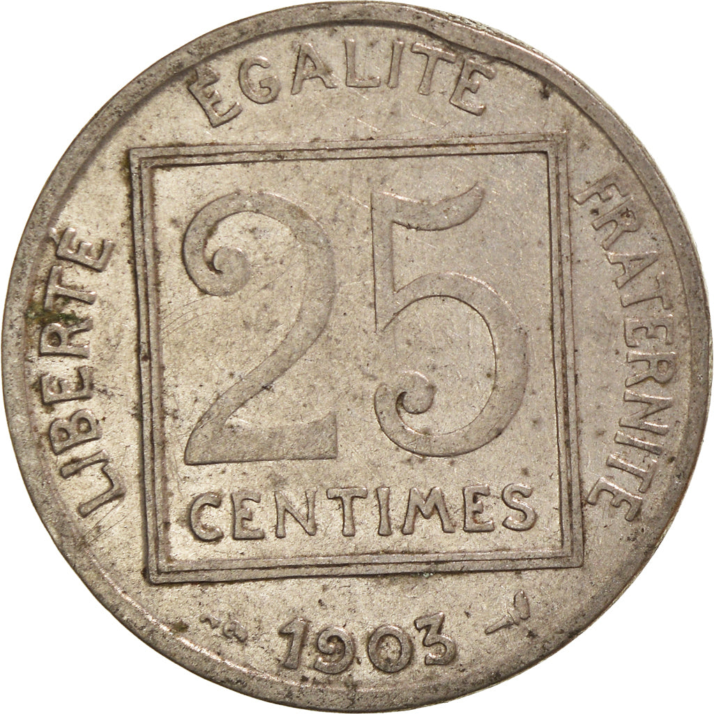 Moeda, França, 25 Centimes, 1903
