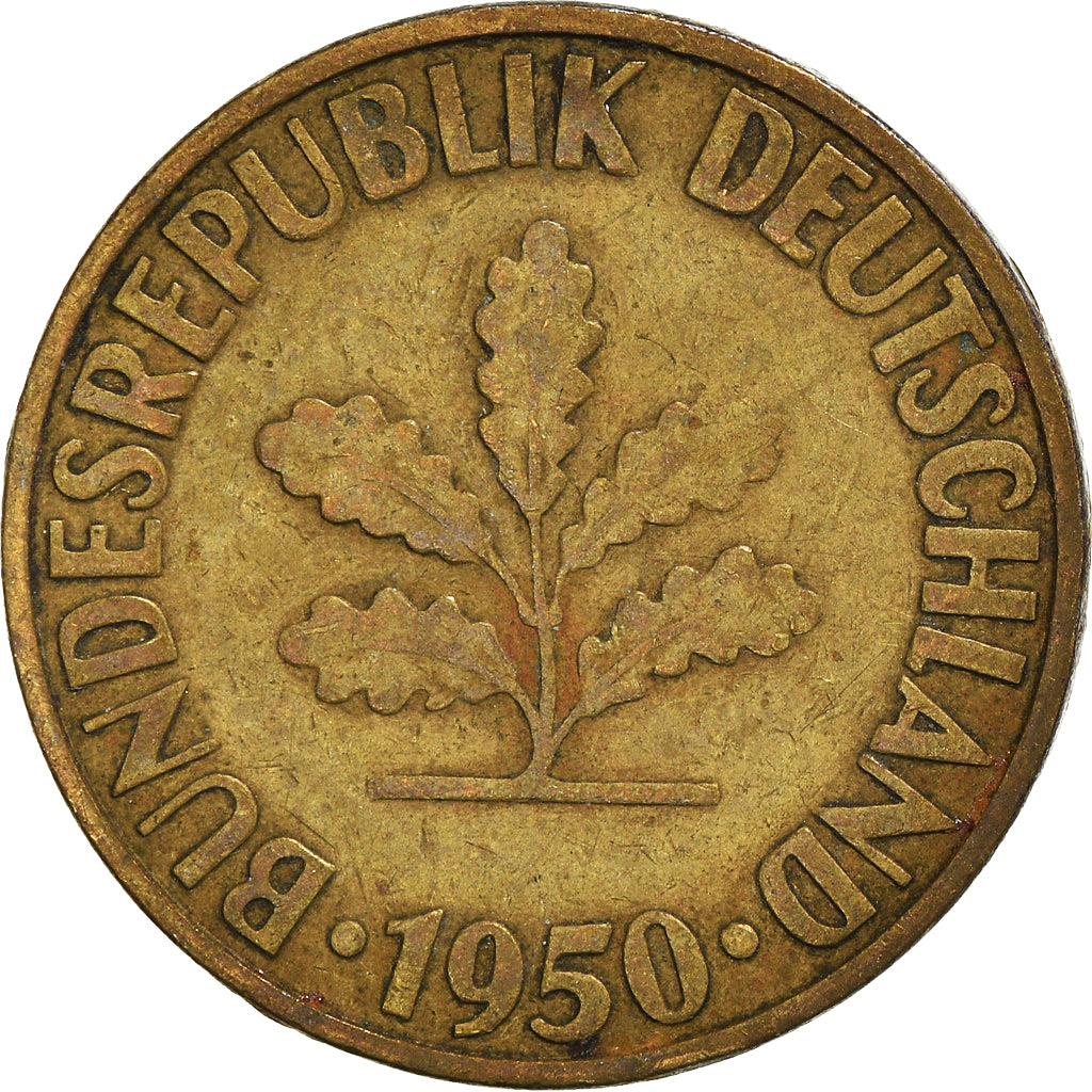 Moneta, GERMANIA - REPUBBLICA FEDERALE, 10 Pfennig, 1950