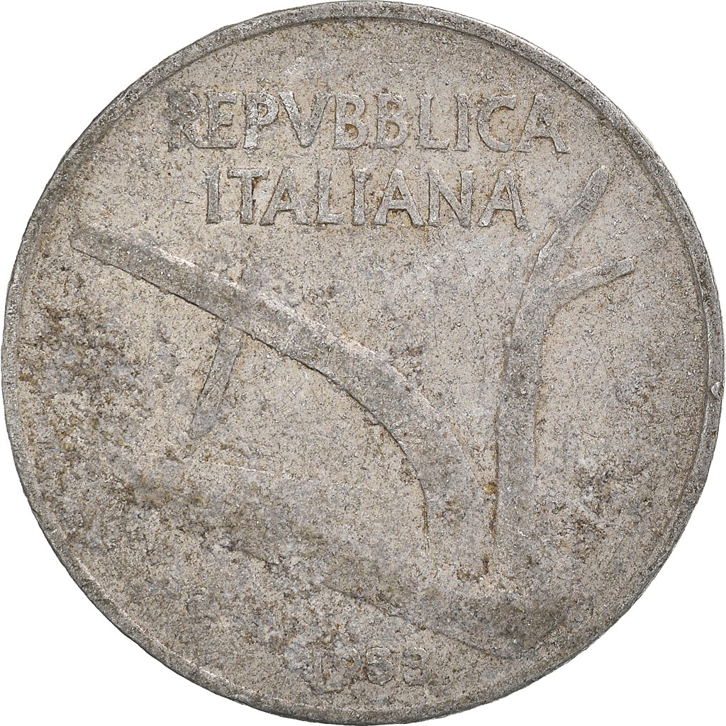 Münze, Italien, 10 Lire, 1953