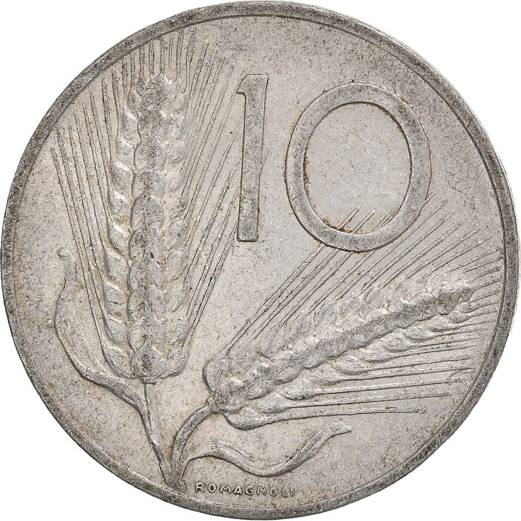 Münze, Italien, 10 Lire, 1953