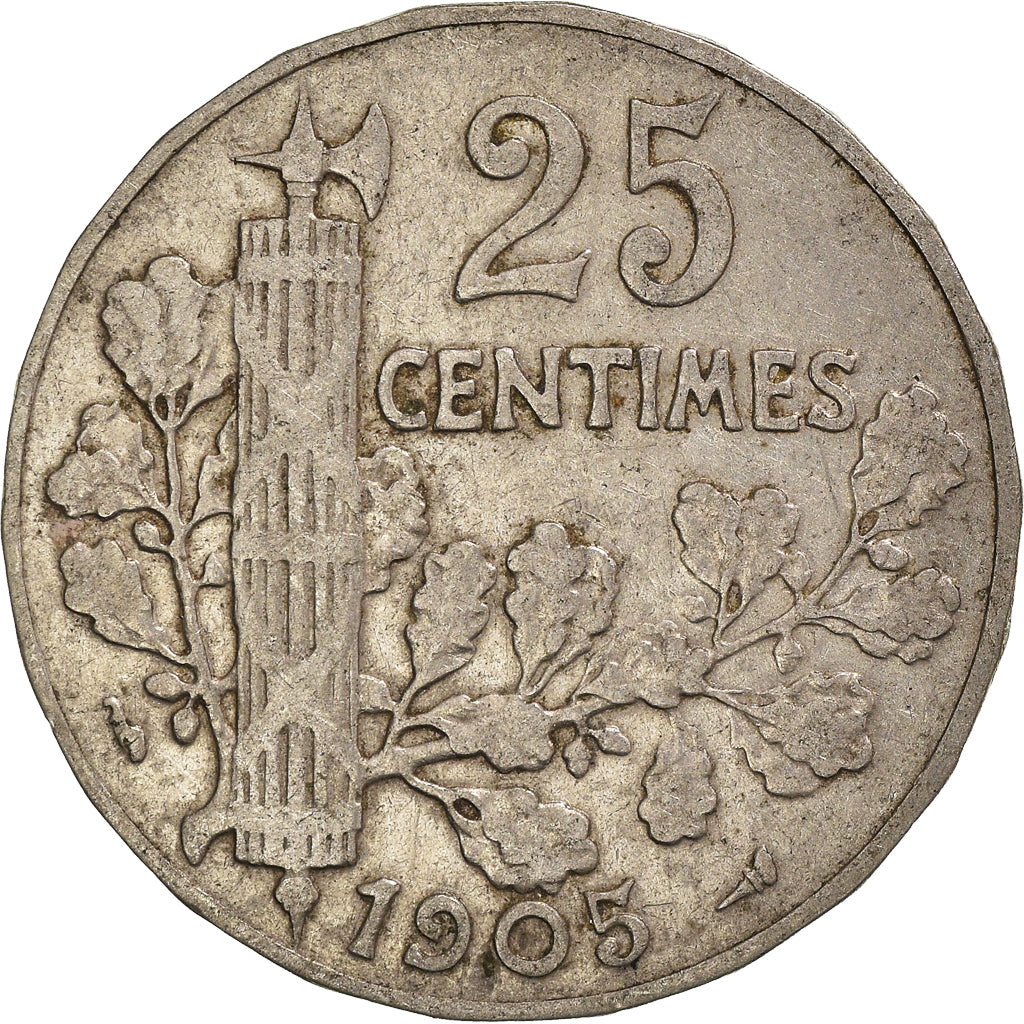 Moeda, França, 25 Centimes, 1905