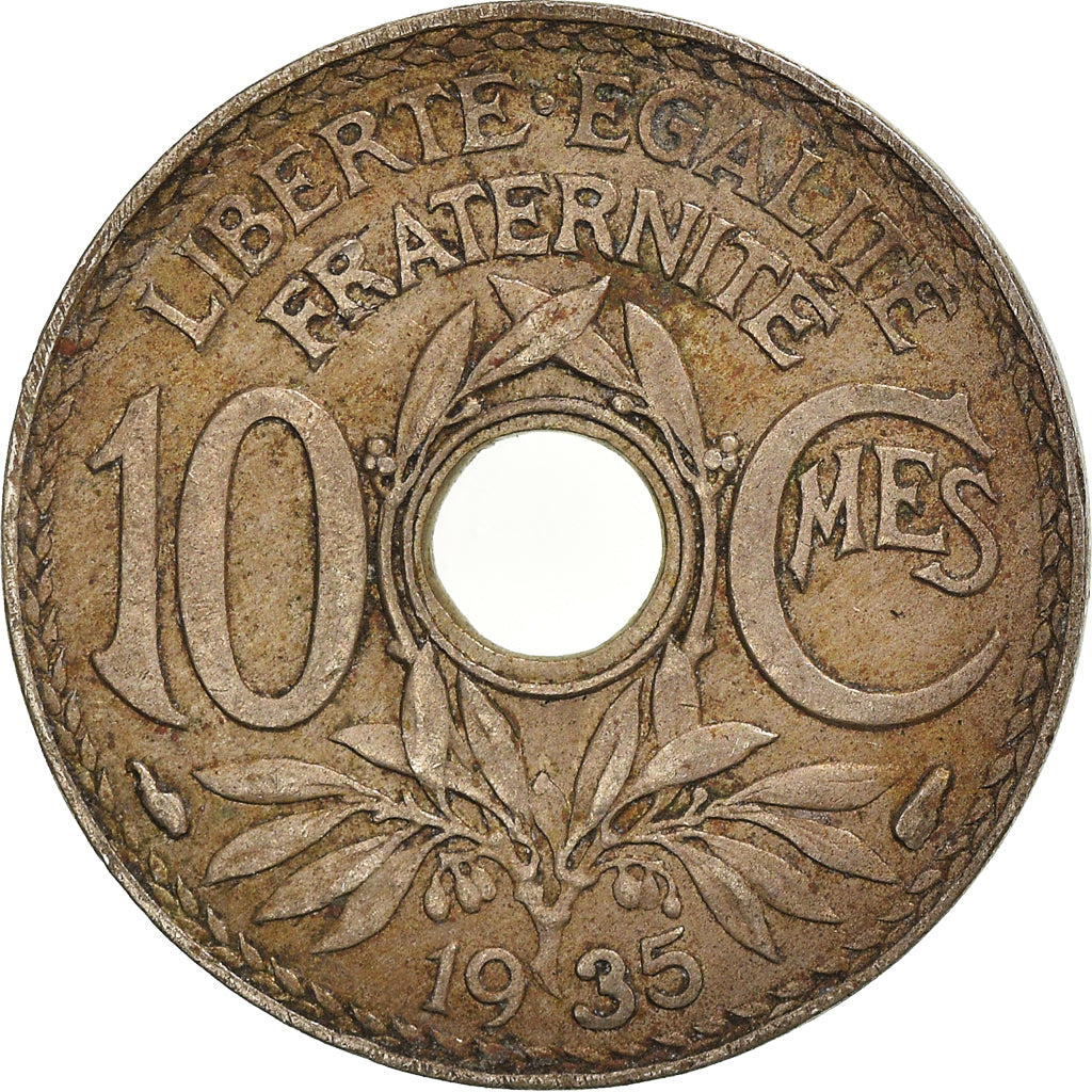 Munten, Frankrijk, 10 Centimes, 1935