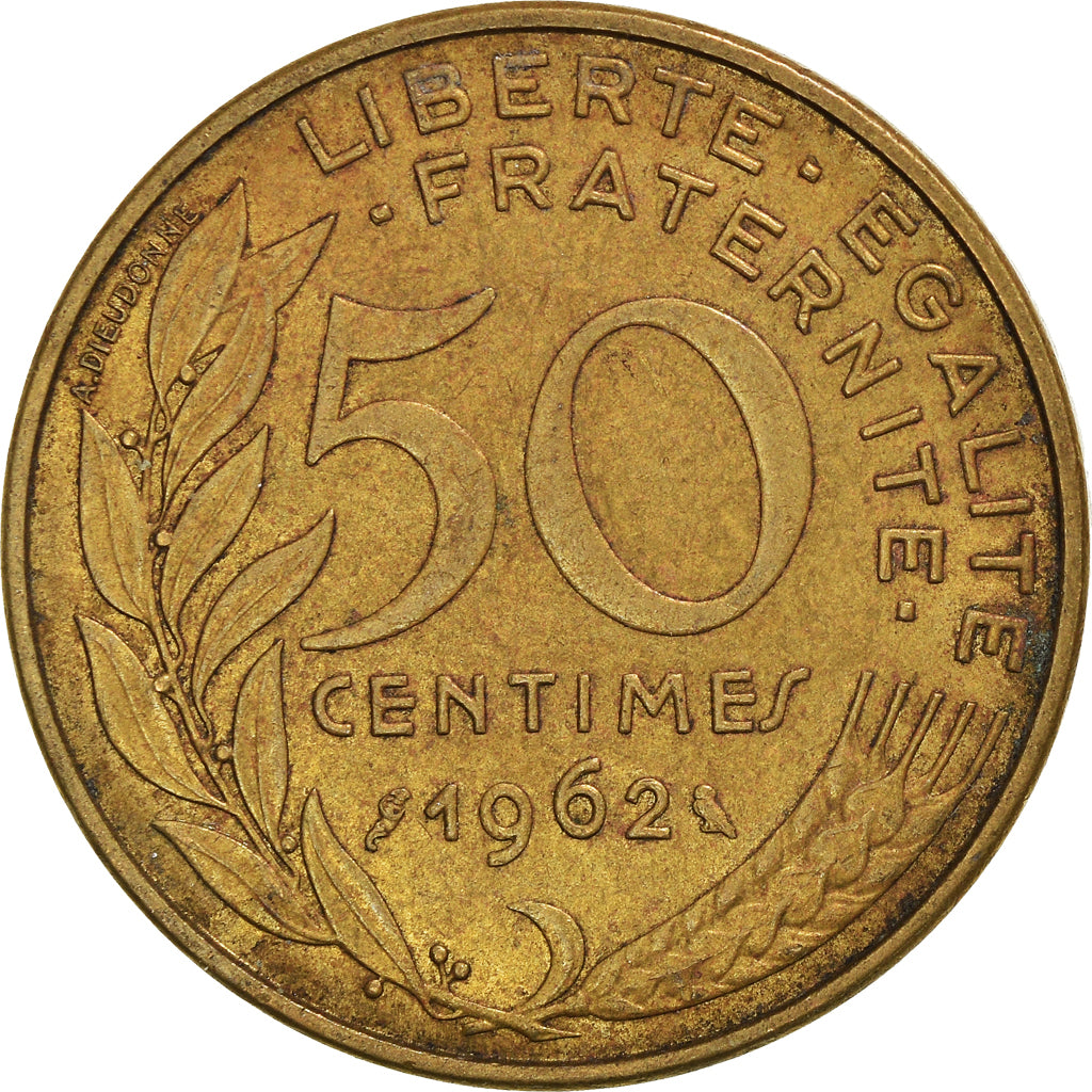 Moneta, Francia, 50 Centimes, 1962