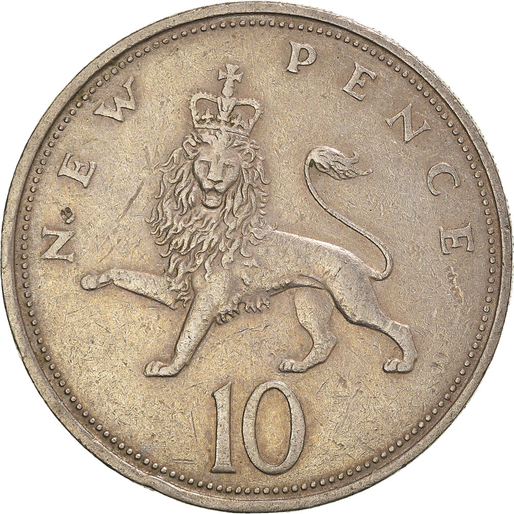 Moneta, Wielka Brytania, 10 New Pence, 1969