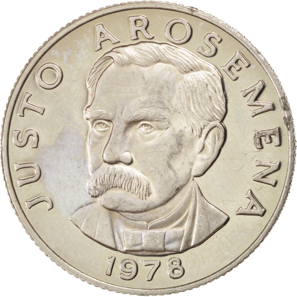 PANAMA, 25 Centesimos, 1978, KM #49, AU(55-58), Copper-Nickel Clad Copper,...