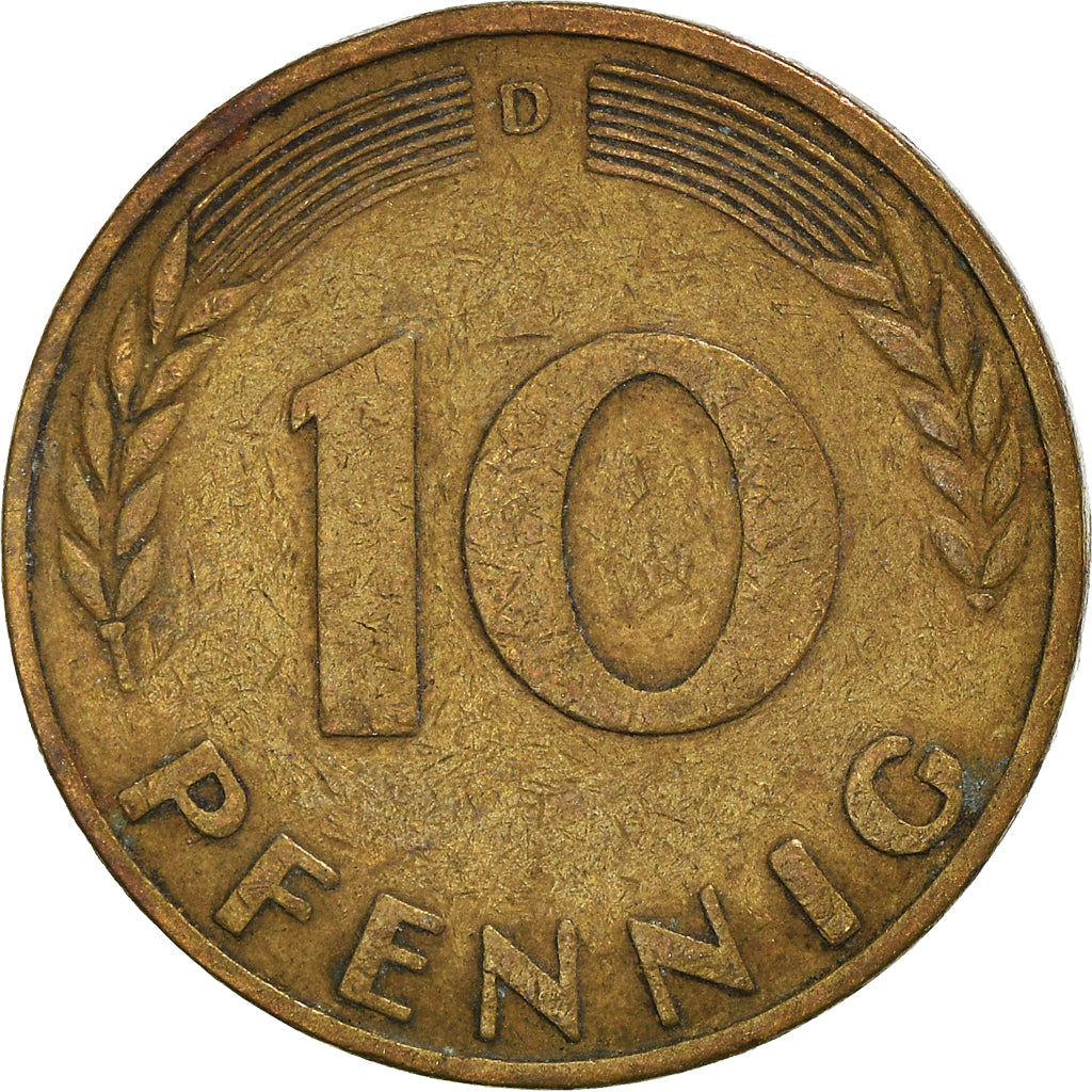Moneta, GERMANIA - REPUBBLICA FEDERALE, 10 Pfennig, 1950
