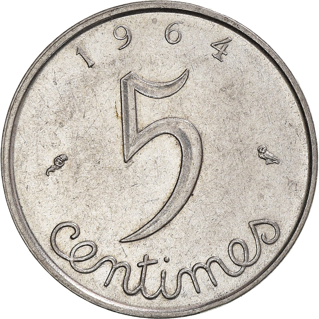 Moneta, Francia, 5 Centimes, 1964