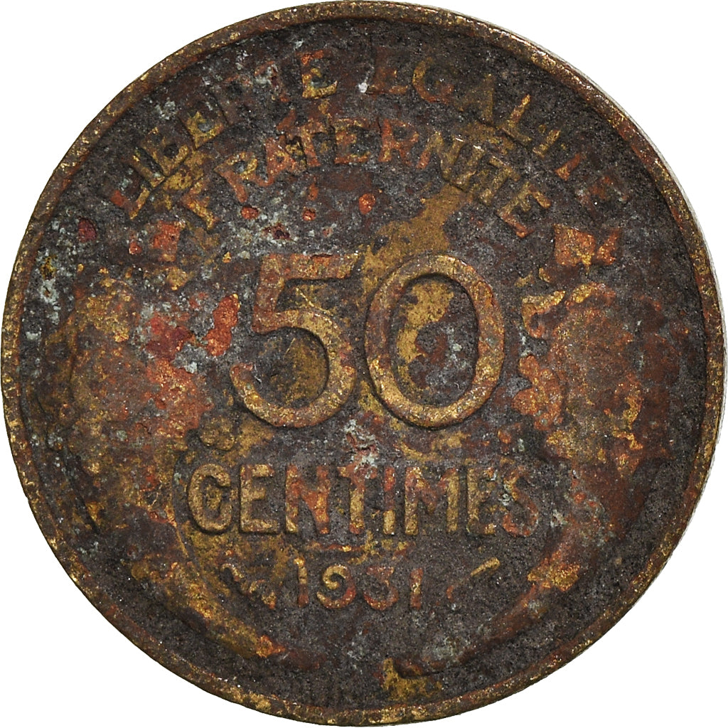 Münze, Frankreich, 50 Centimes, 1931