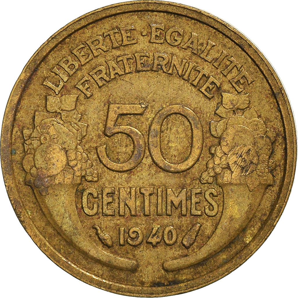 Münze, Frankreich, 50 Centimes, 1940