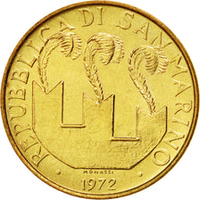 SAN MARINO, 20 Lire, 1972, KM #18, MS(63), Aluminum-Bronze, 21.25, 3.56