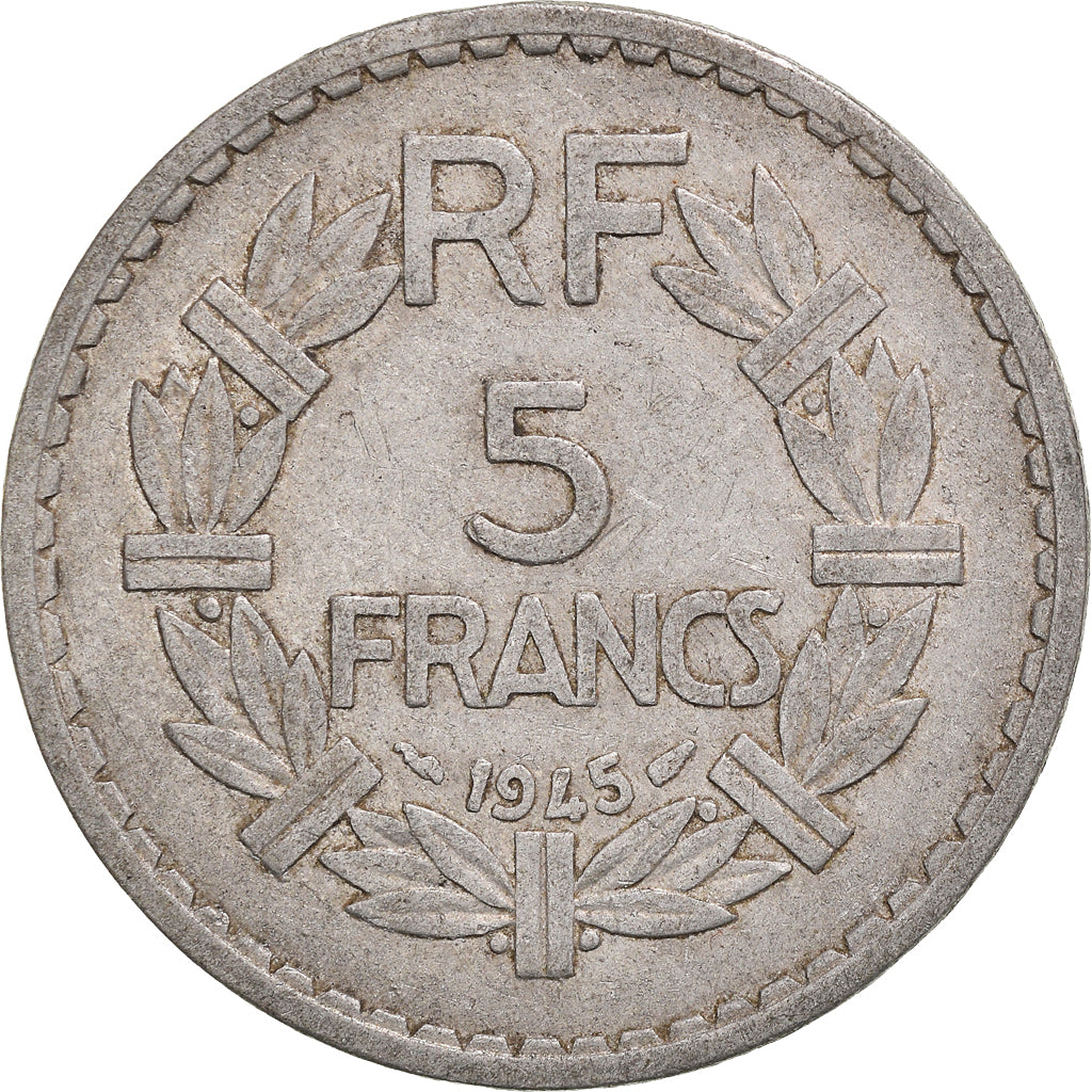 Coin, France, 5 Francs, 1945