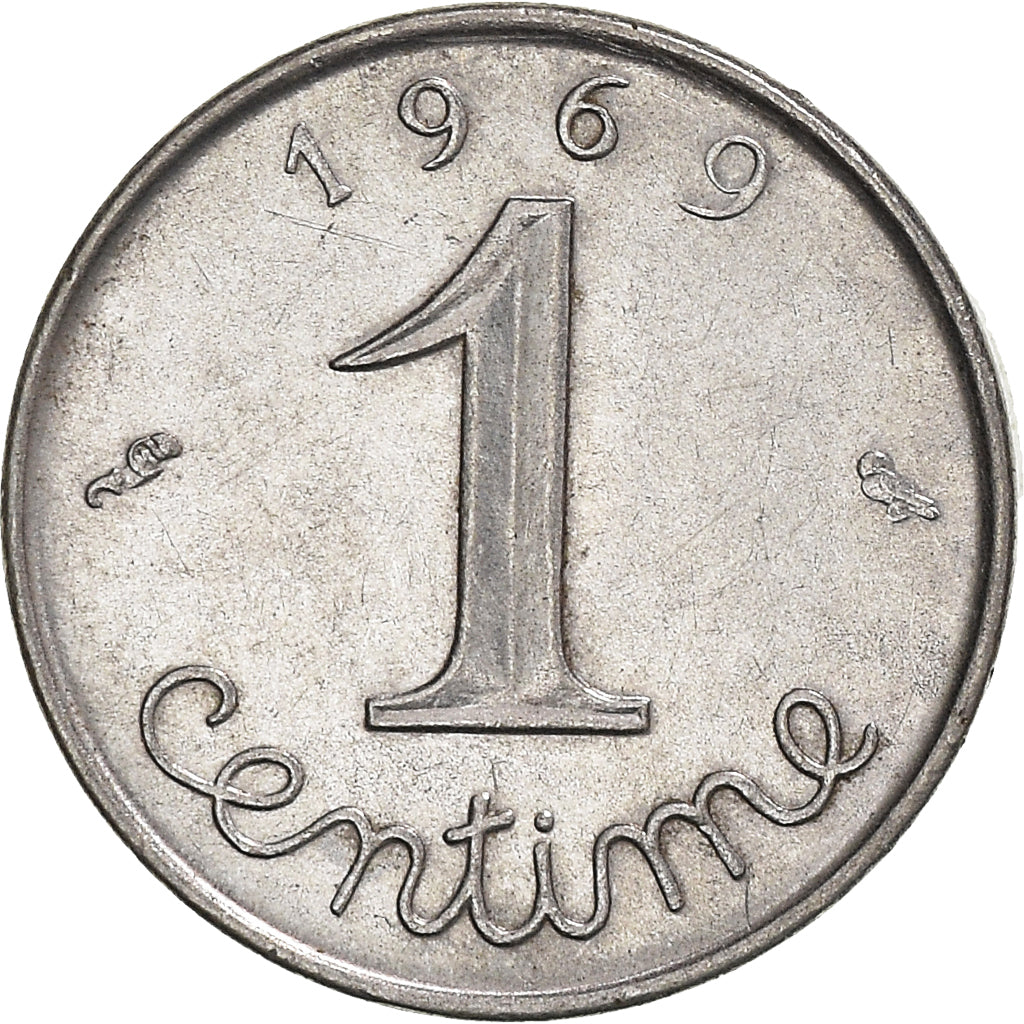 Moneda, Francia, Centime, 1969
