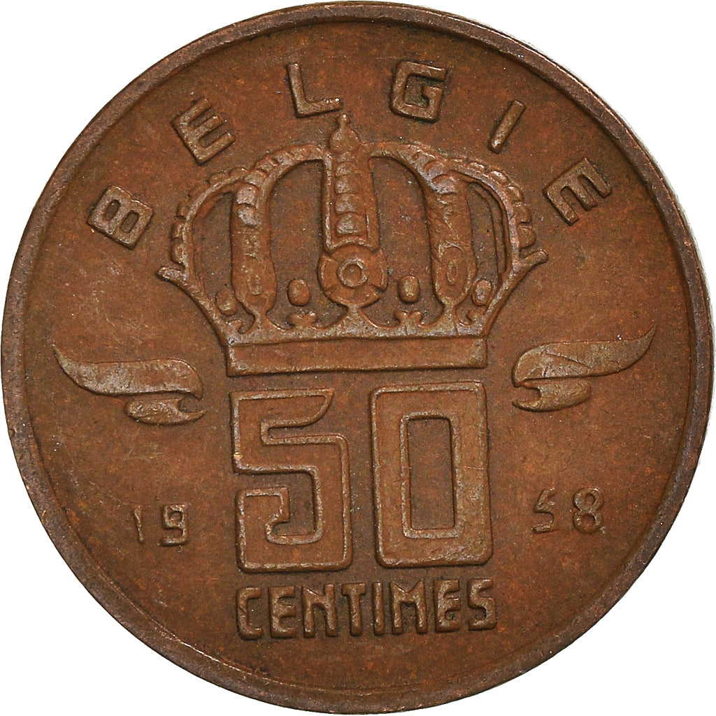 Moneta, Belgio, 50 Centimes, 1958
