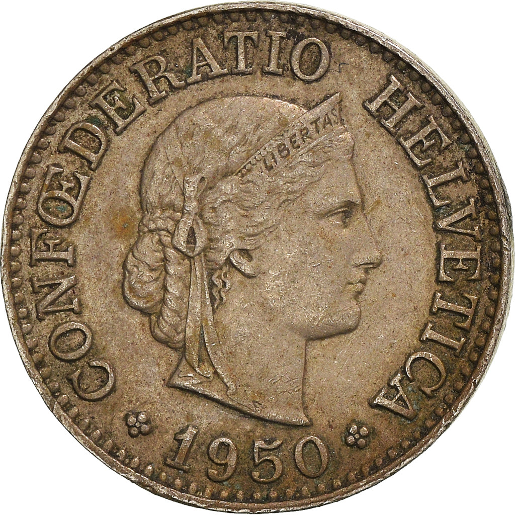 Moneda, Suiza, 10 Rappen, 1950
