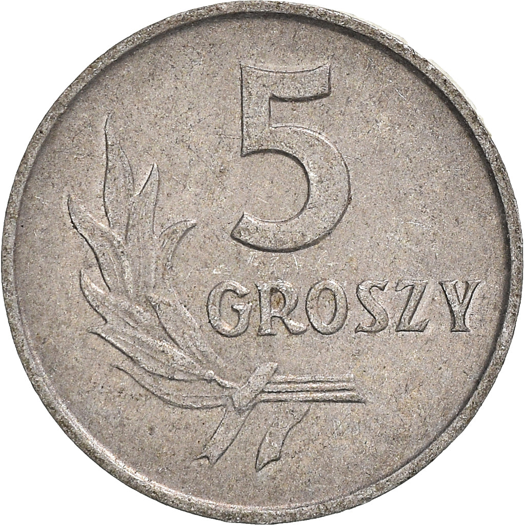 Moneta, Polonia, 5 Groszy, 1962