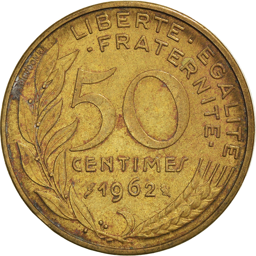 Münze, Frankreich, 50 Centimes, 1962