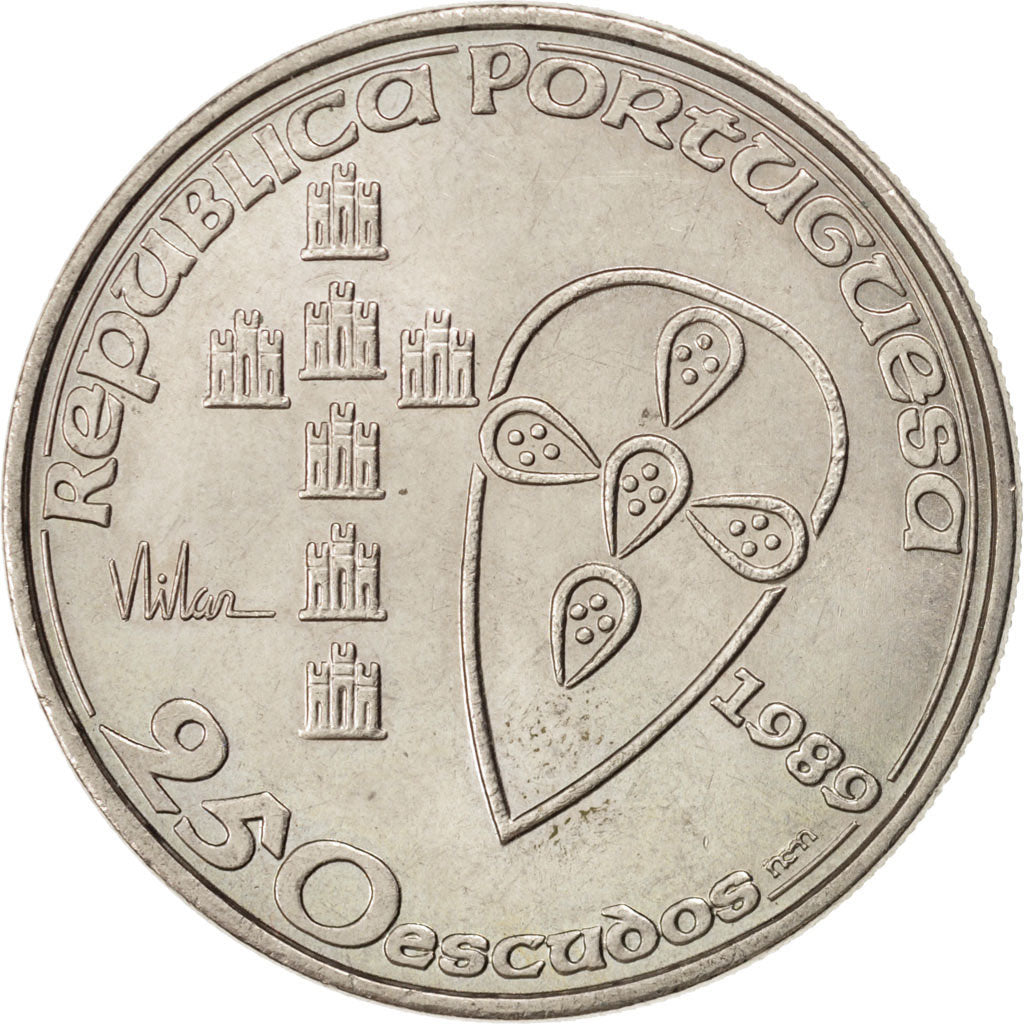 Portugal, République, 250 Escudos 1989, KM 650
