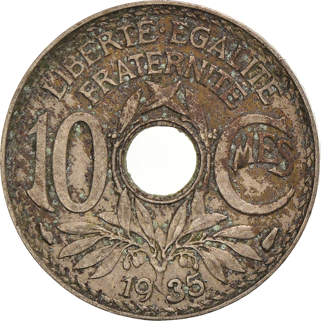 Coin, France, 10 Centimes, 1935