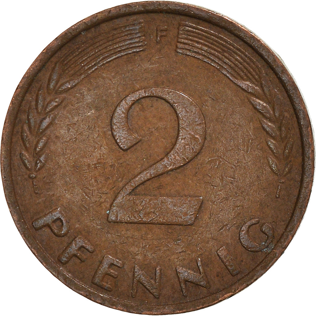 Moneda, ALEMANIA - REPÚBLICA FEDERAL, 2 Pfennig, 1959