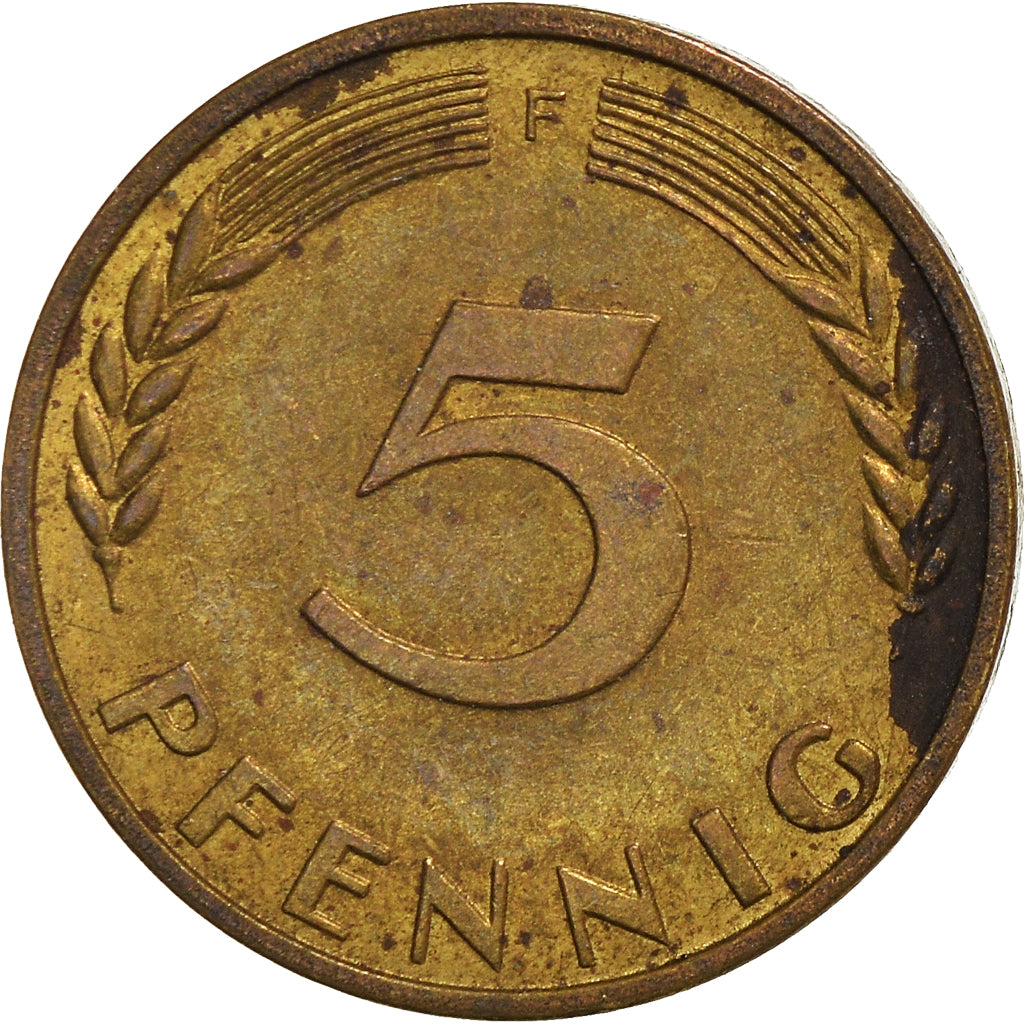 Moneda, ALEMANIA - REPÚBLICA FEDERAL, 5 Pfennig, 1950