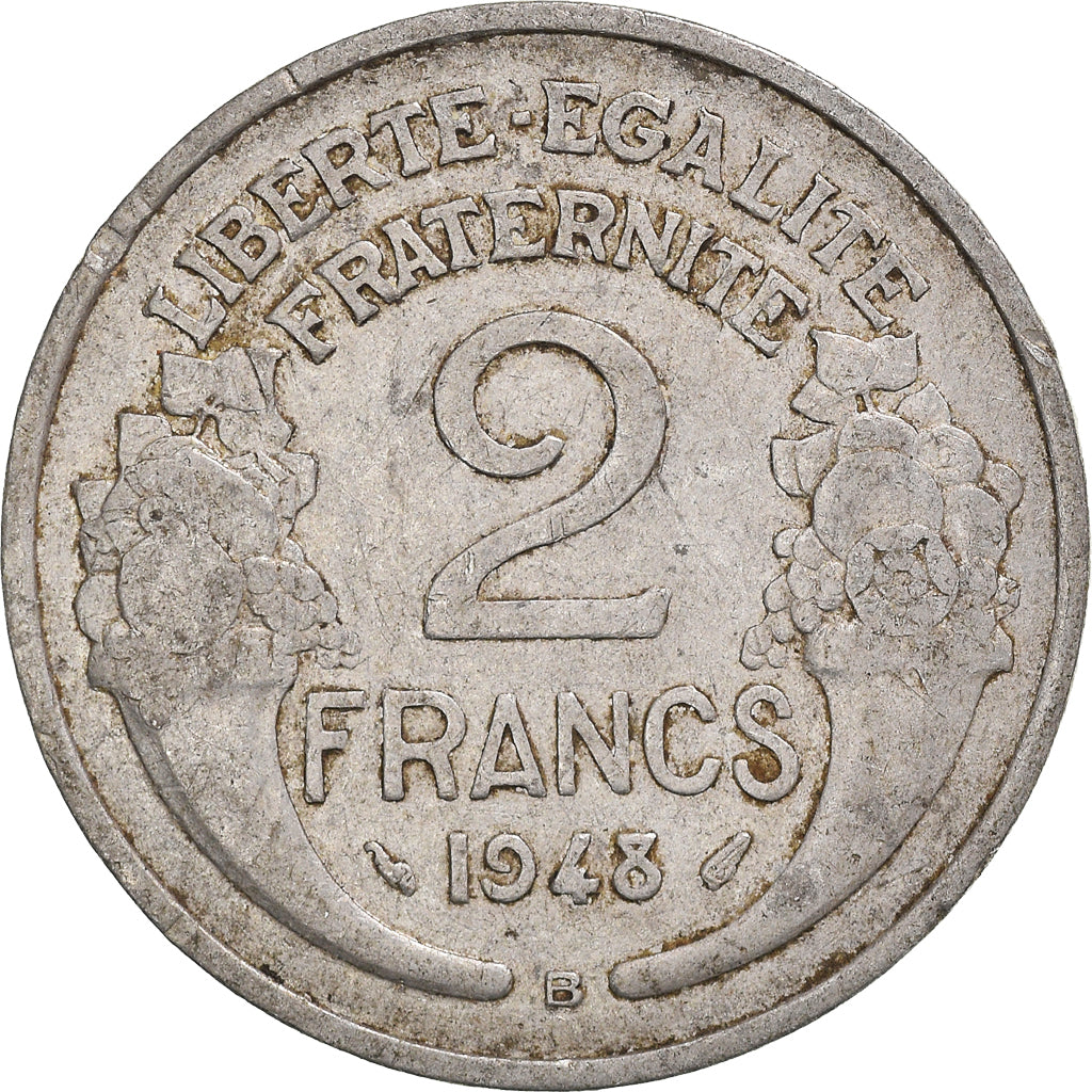Moneta, Francia, 2 Francs, 1948