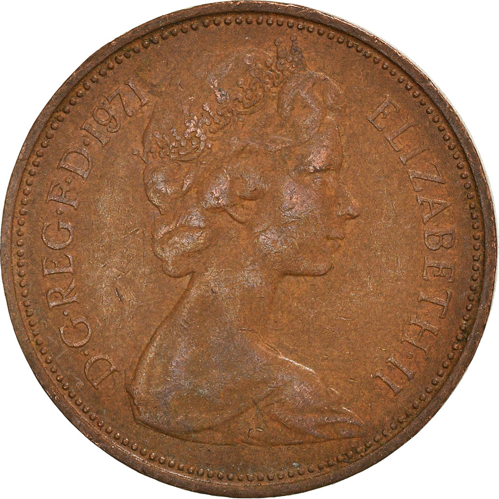 Munten, Groot Bretagne, 2 New Pence, 1971