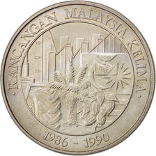 MALAYSIA, Ringgit, 1990, KM #36, MS(63), Copper-Nickel, 16.75