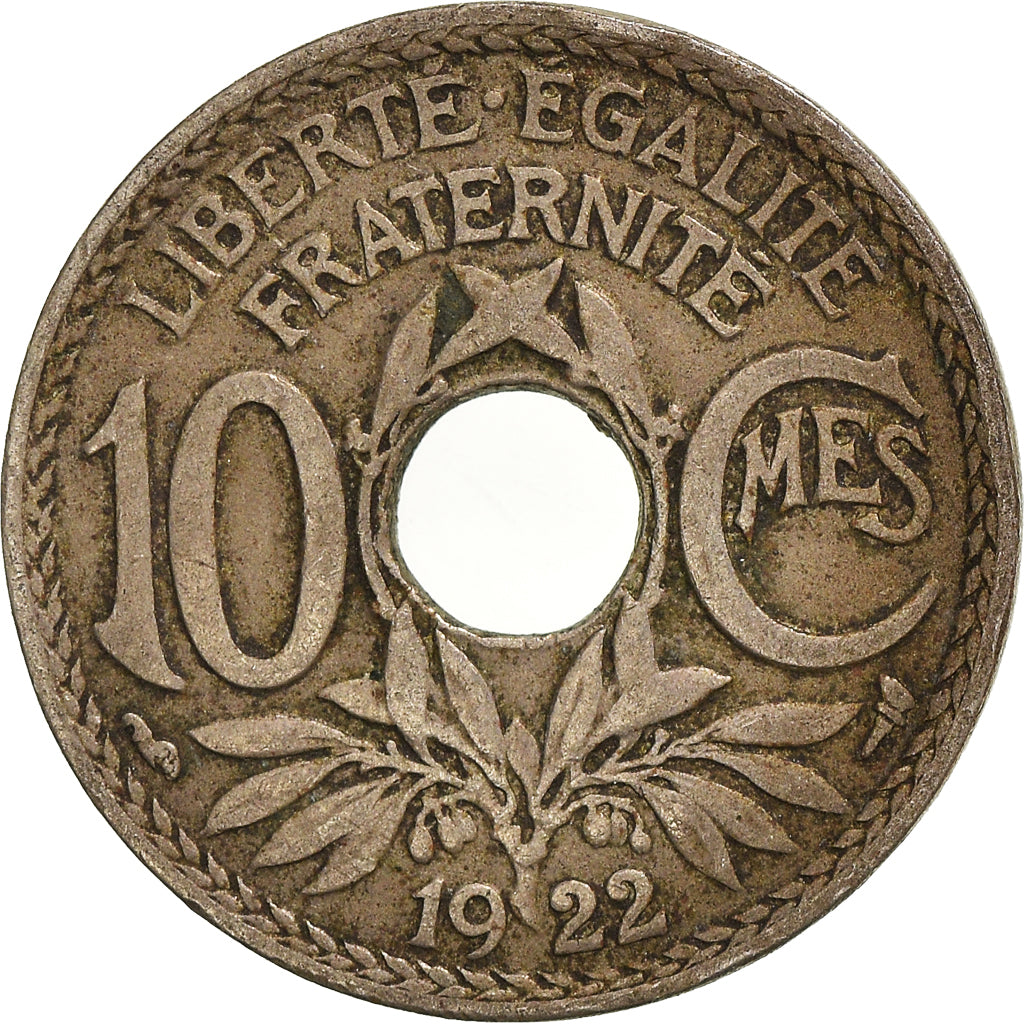 Moneda, Francia, 10 Centimes, 1922