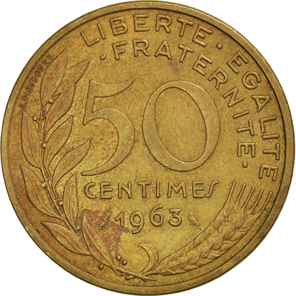 Münze, Frankreich, 50 Centimes, 1963
